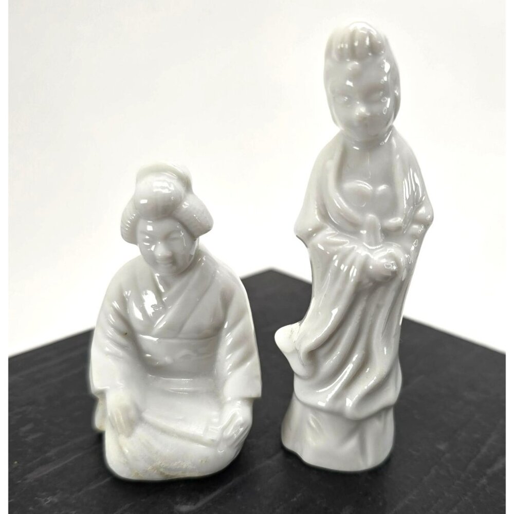 Vintage Inarco Japanese Porcelain Figurines Set Of 2 Geisha Lady je229